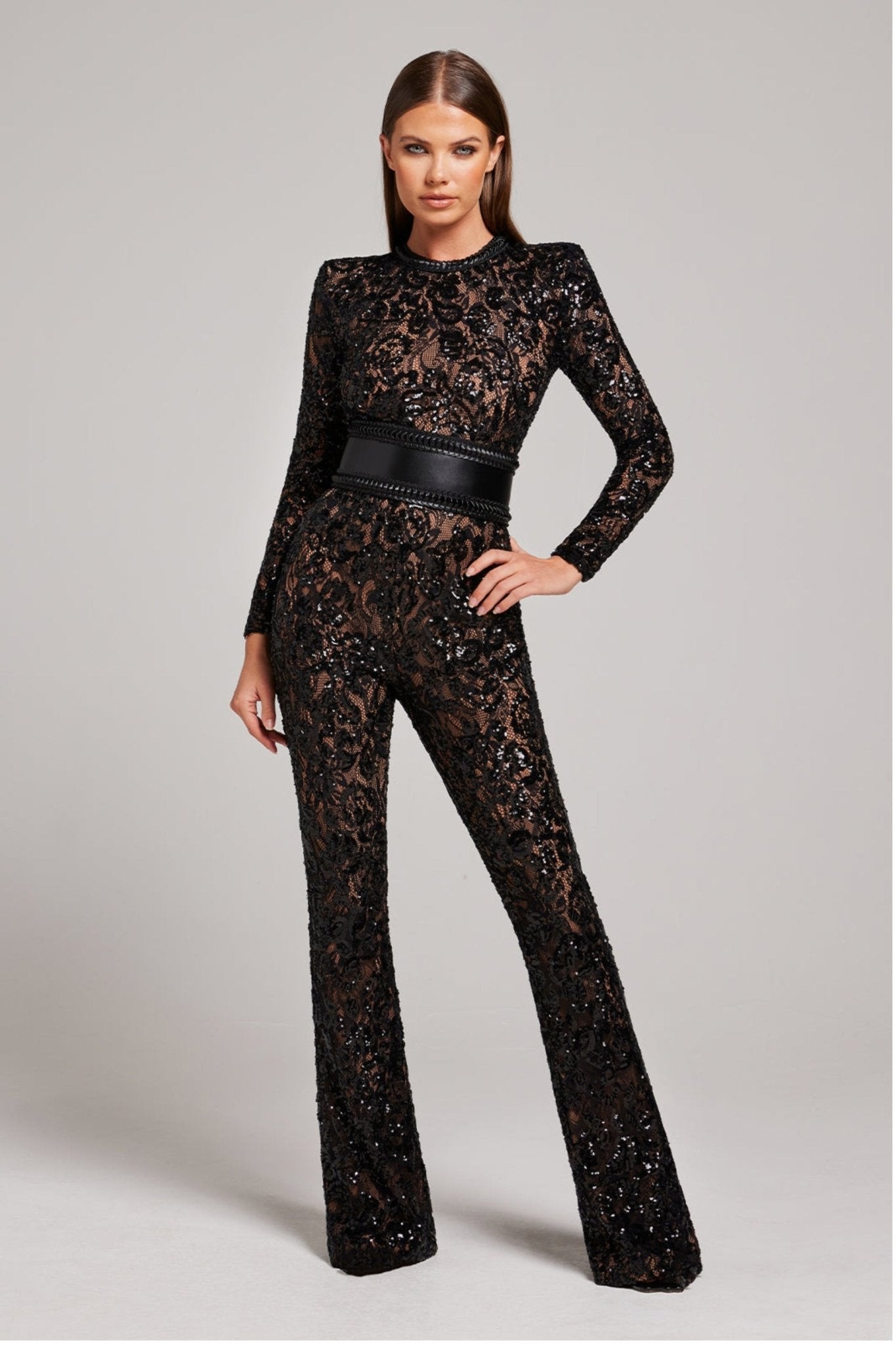 Grace | Betoverende Chique Glitter Jumpsuit Met Lange Mouwen