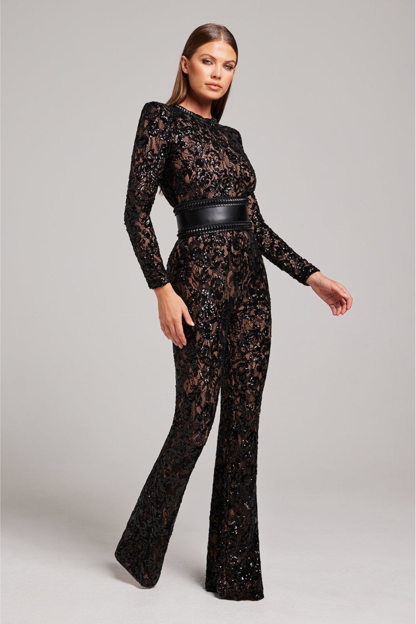 Grace | Betoverende Chique Glitter Jumpsuit Met Lange Mouwen