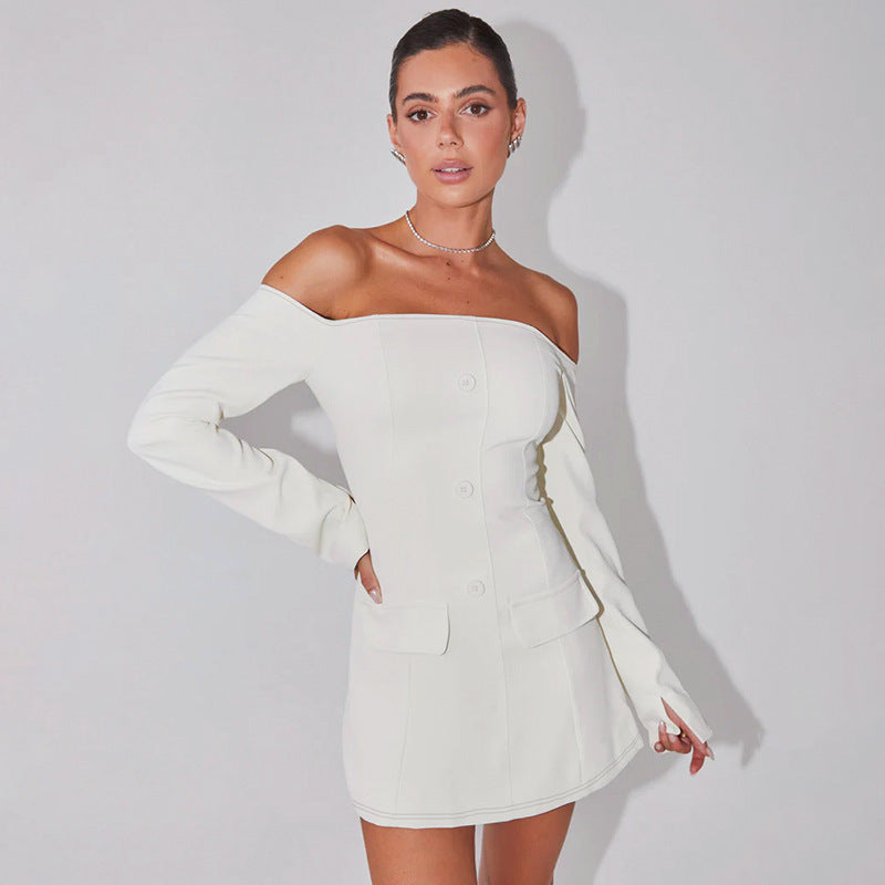 Bethany | Korte Elegante Jurk Met Lange Mouwen