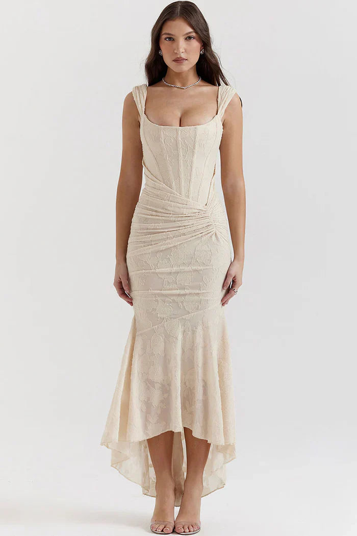 Luna | Elegante Lange Jurk Met Kant