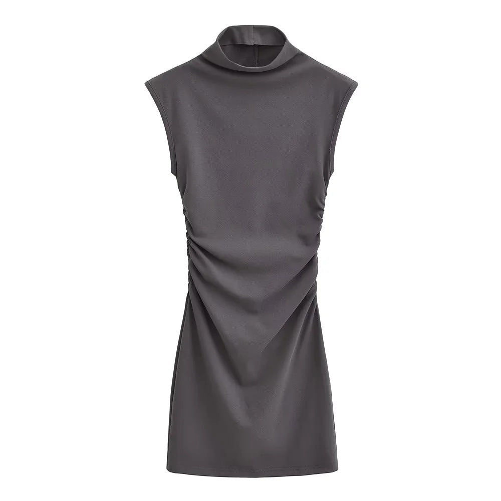 Arabella | Korte Jurk Met Hoge Hals