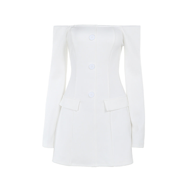 Bethany | Korte Elegante Jurk Met Lange Mouwen