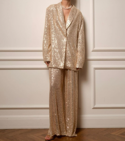 Esmeralda | Elegante Glinsterende Blazer Set met Pailletten voor Dames