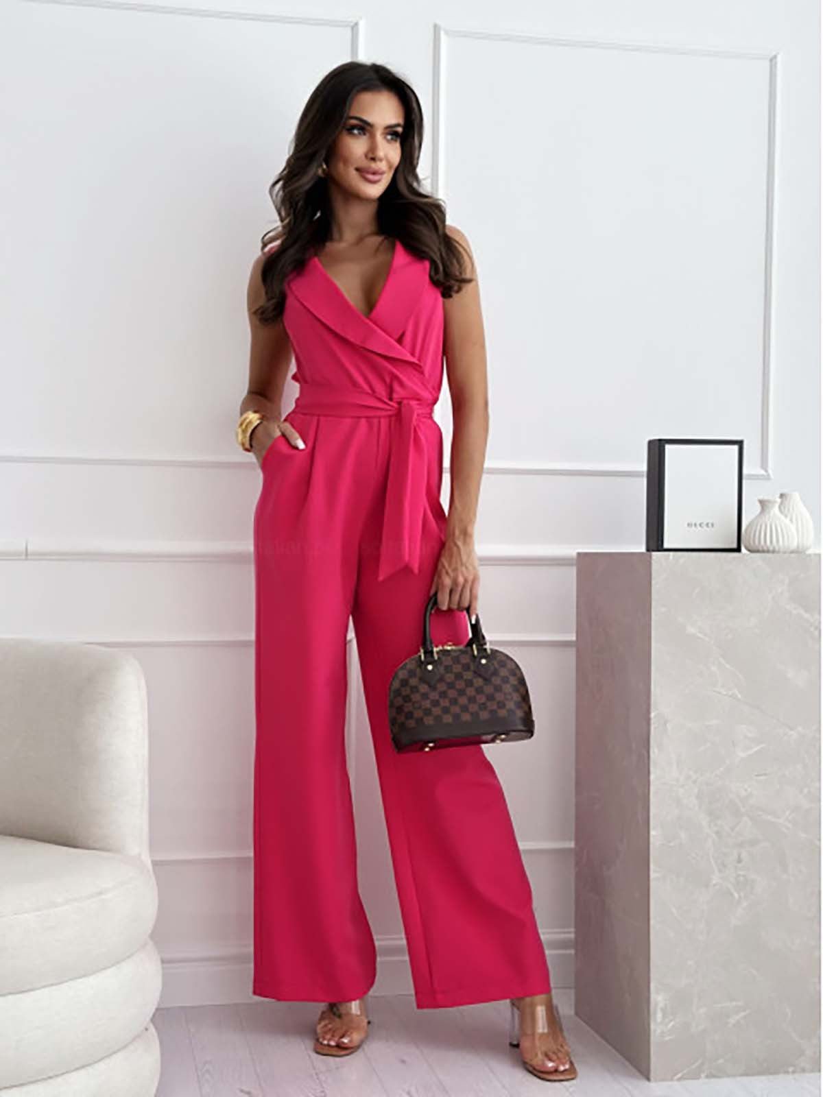 Yoni | Chique Jumpsuit Met Tailleband