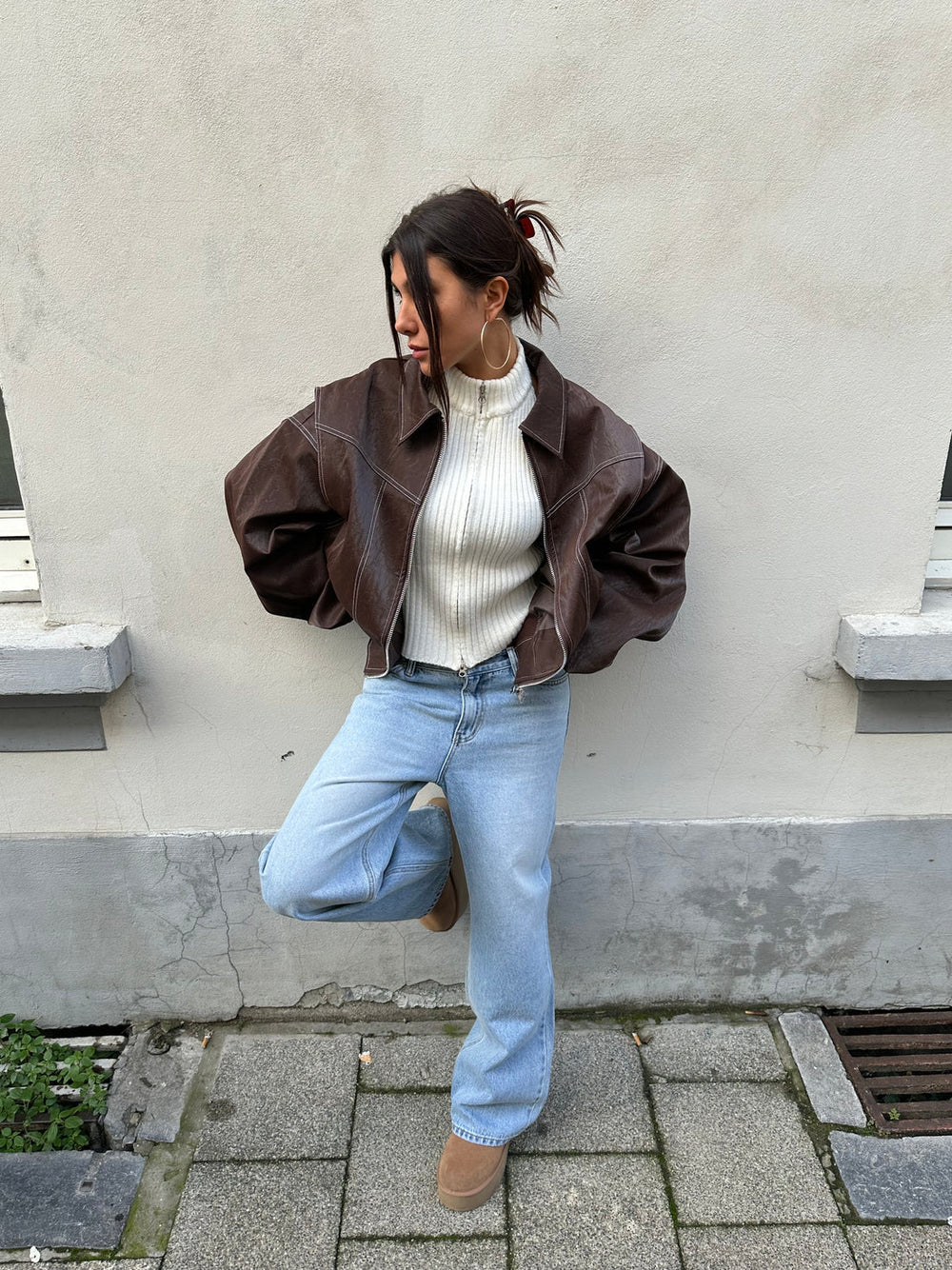 Zoe | Oversized Leren Jas