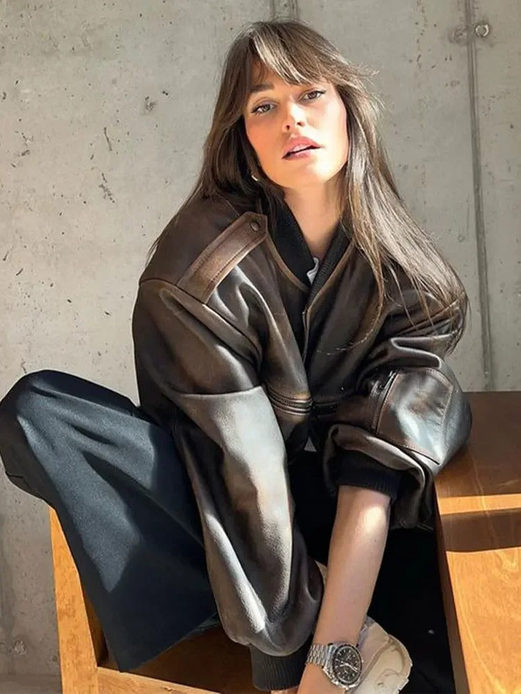 Yana | Stonewashed Vintage Bomber