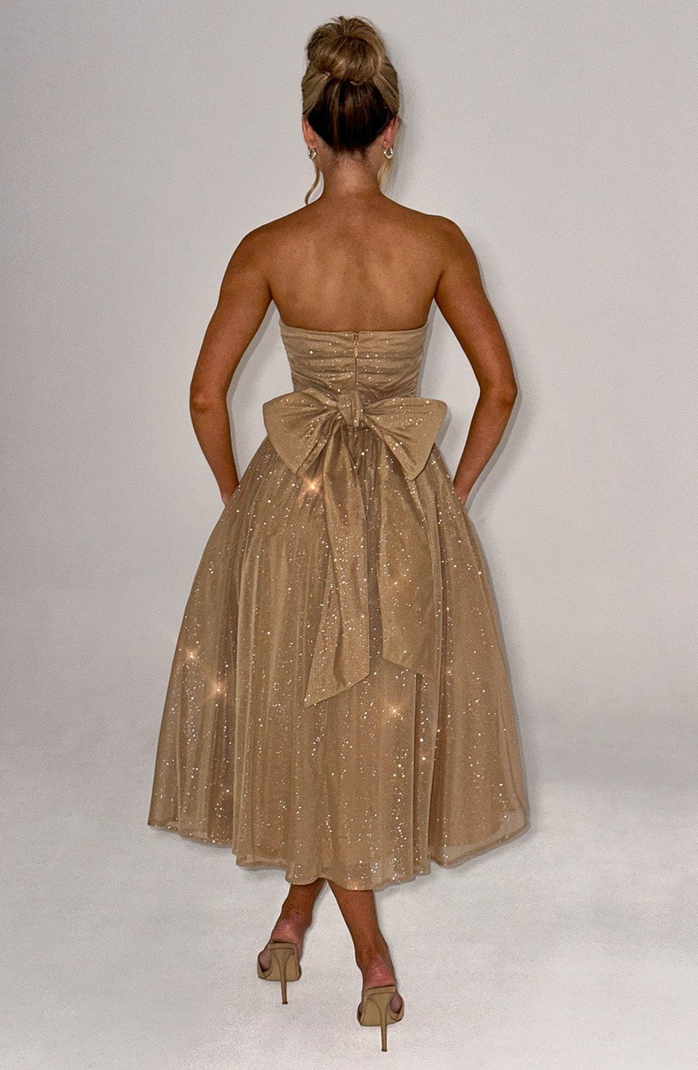Milou | Strapless Glitterjurk