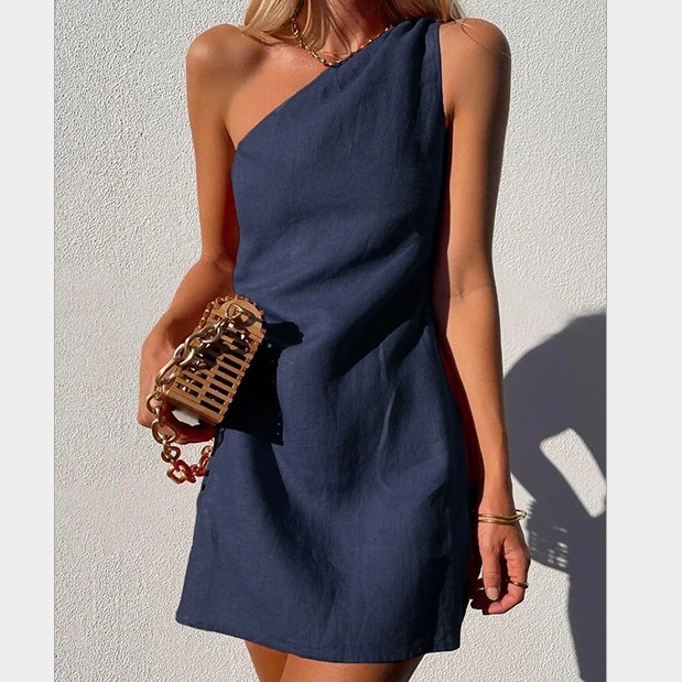 Naomi | Dames Mini Jurk One-Shoulder