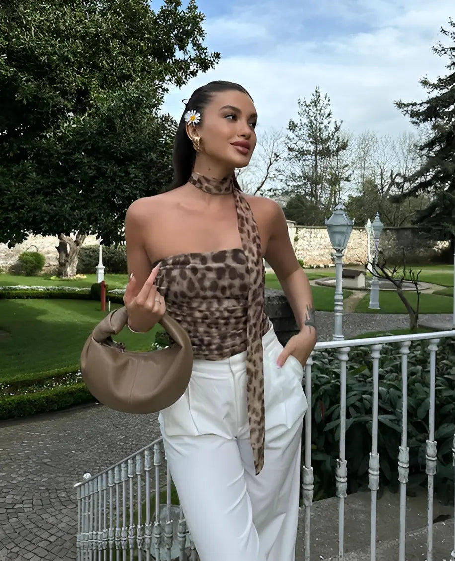 Sacha | Panterprint Set Top Met Rok