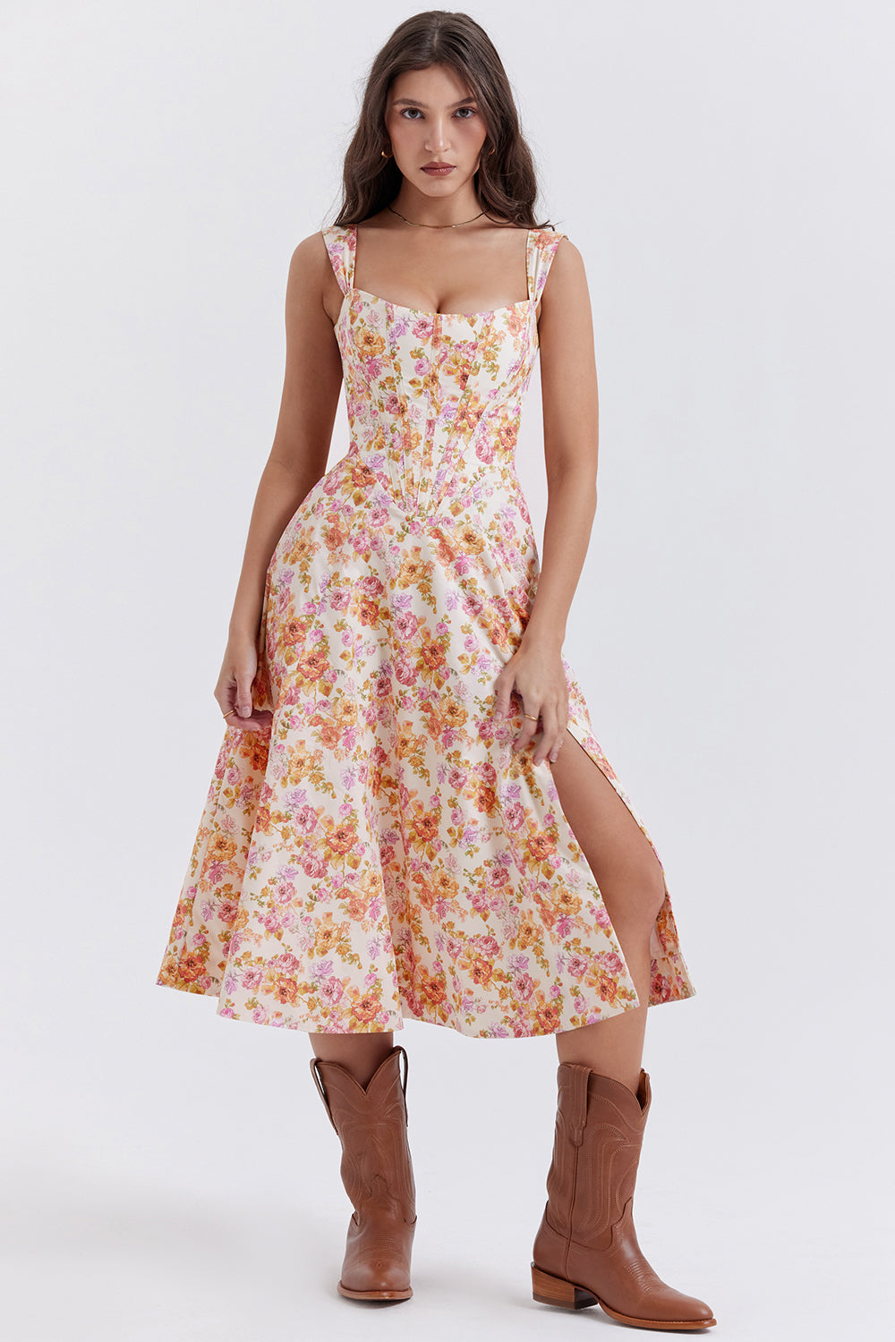 Joanna | Midi Bloemenjurk