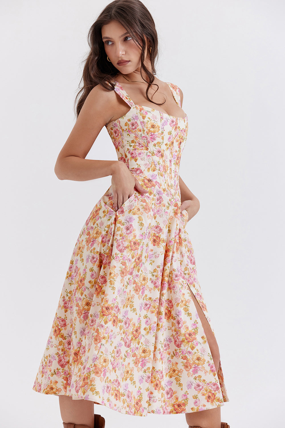 Joanna | Midi Bloemenjurk