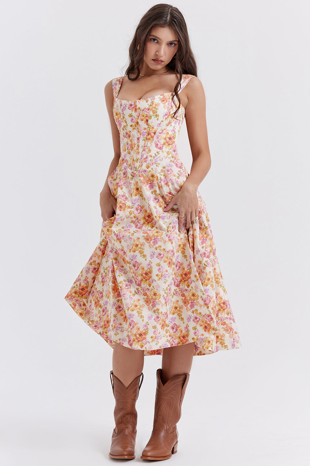 Joanna | Midi Bloemenjurk