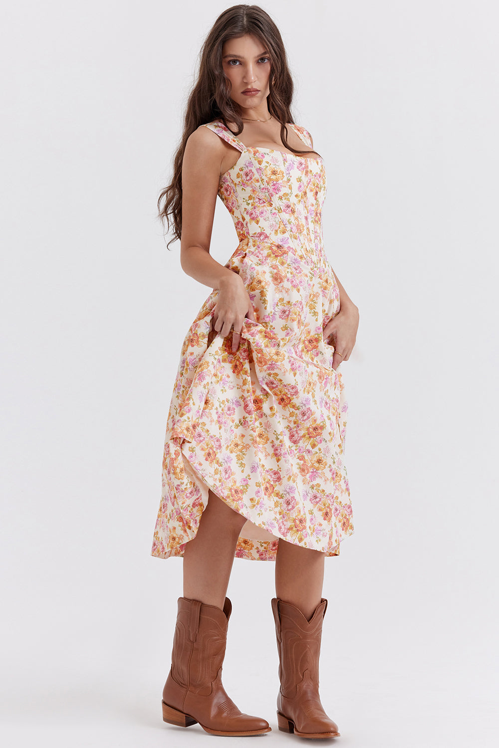 Joanna | Midi Bloemenjurk