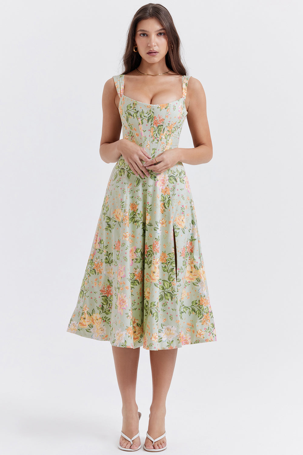 Joanna | Midi Bloemenjurk