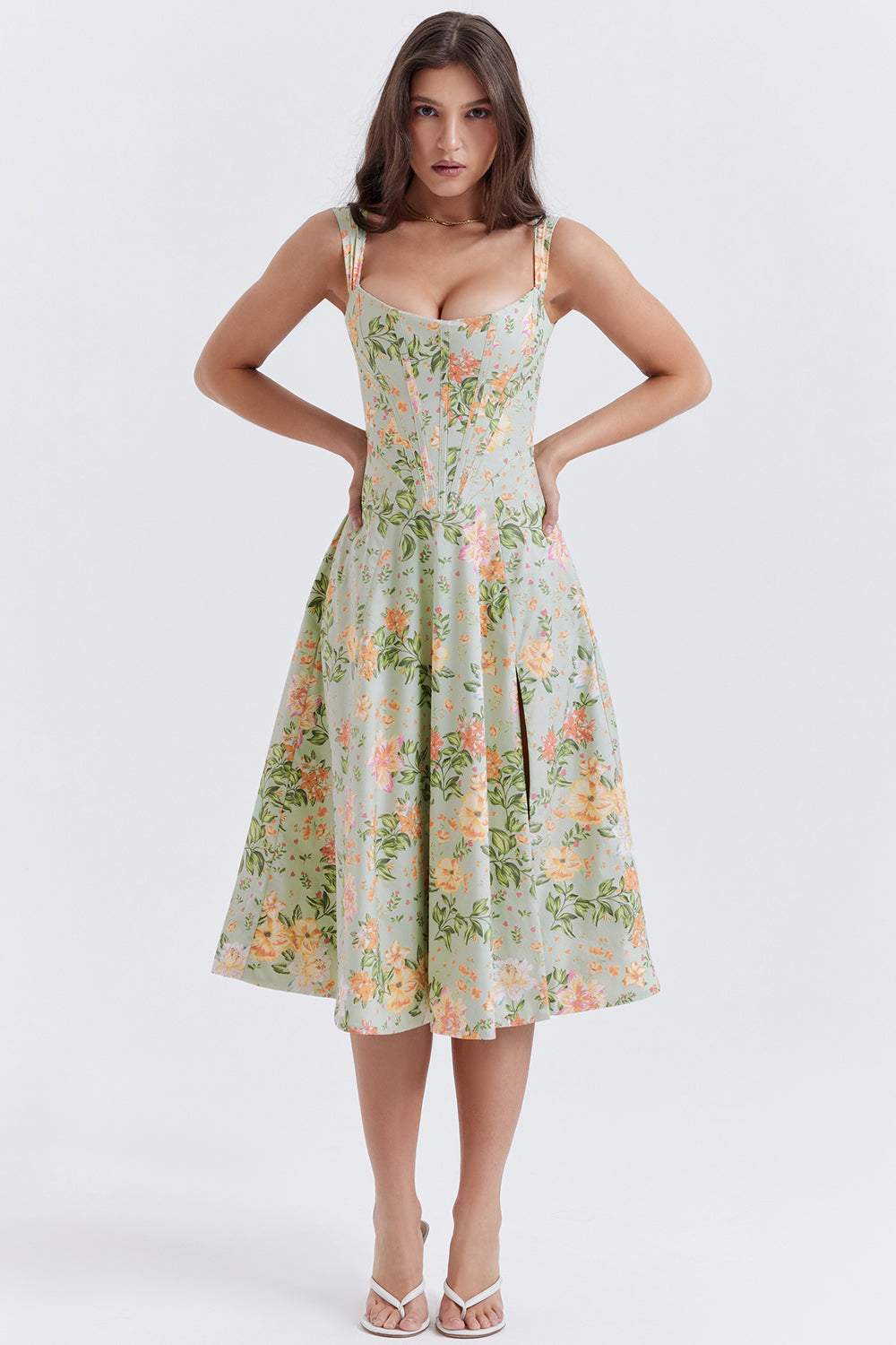 Joanna | Midi Bloemenjurk
