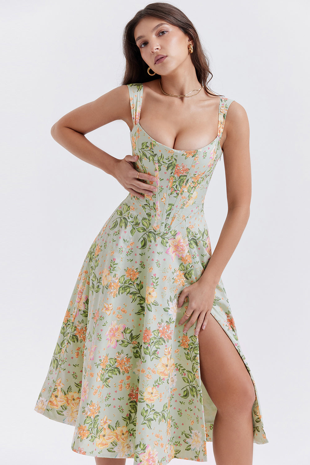 Joanna | Midi Bloemenjurk