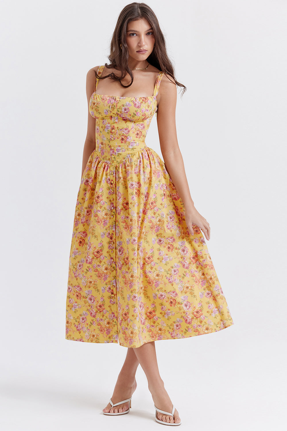Joanna | Midi Bloemenjurk