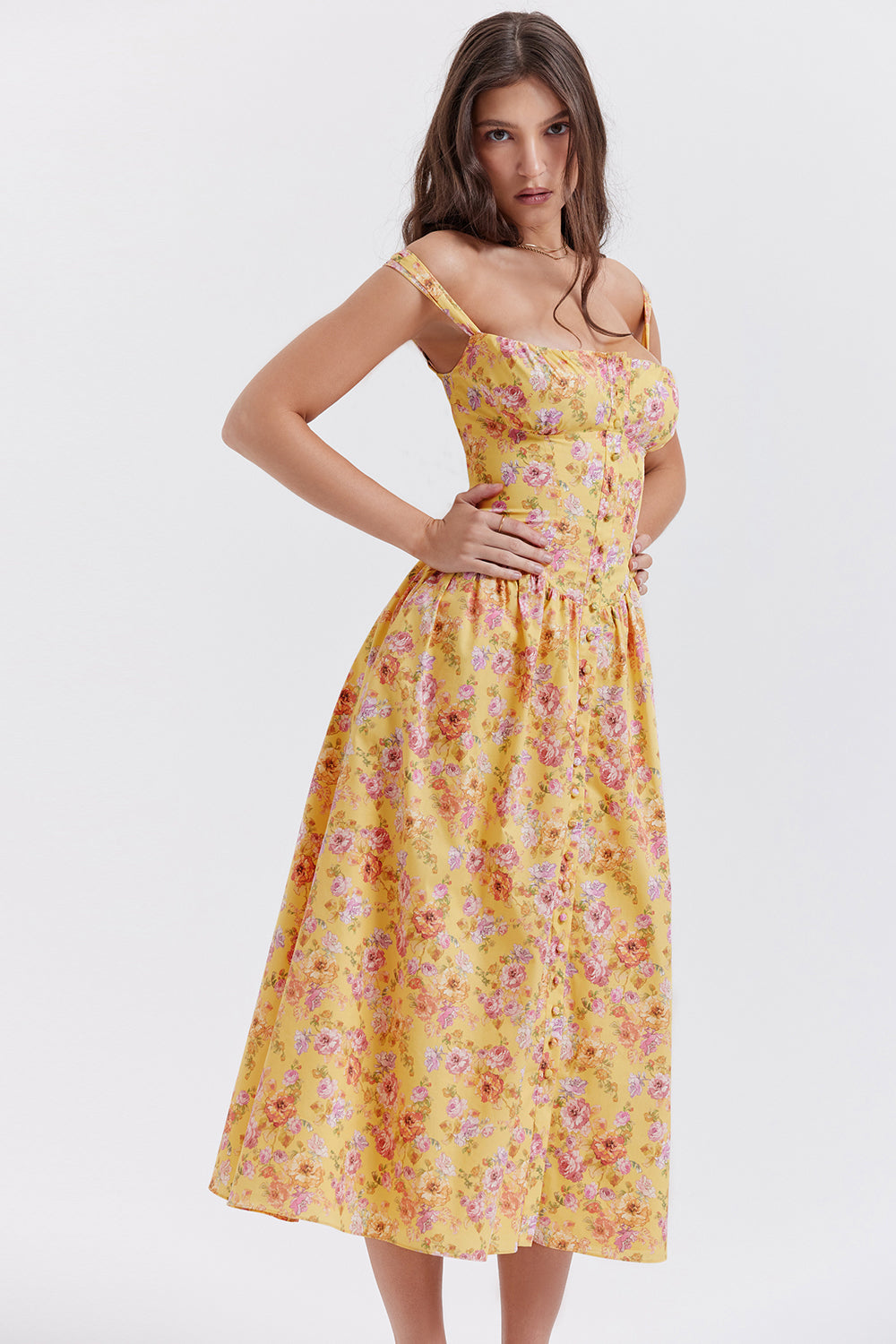 Joanna | Midi Bloemenjurk