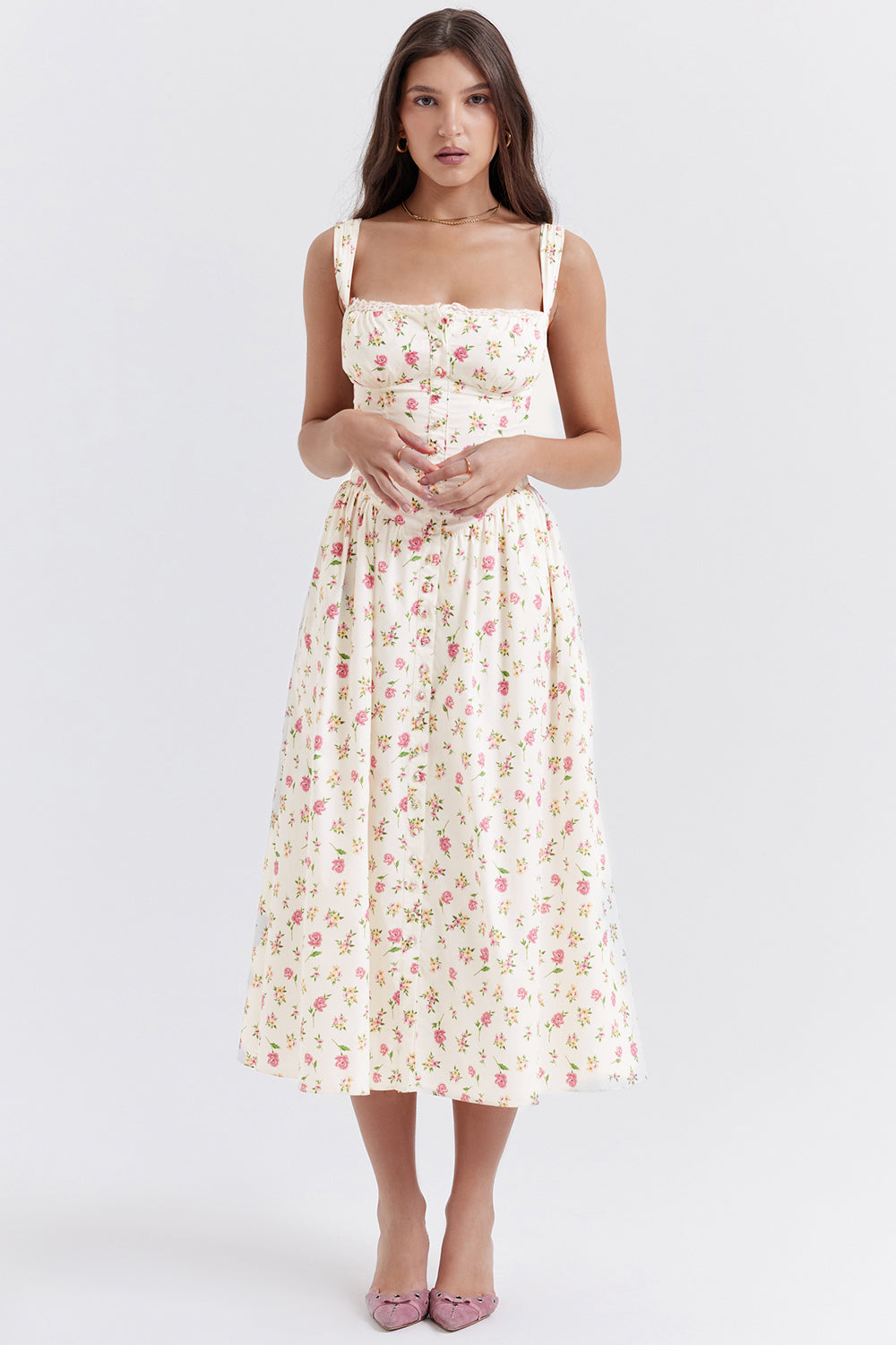 Joanna | Midi Bloemenjurk