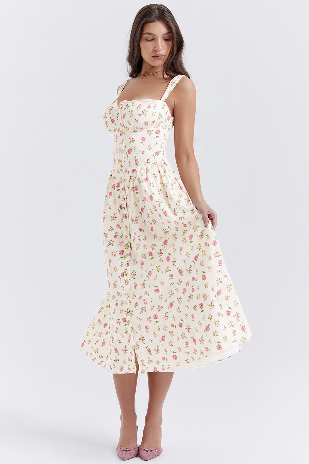 Joanna | Midi Bloemenjurk