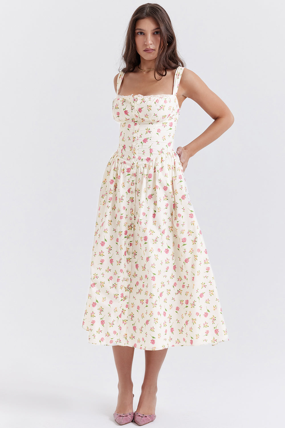 Joanna | Midi Bloemenjurk