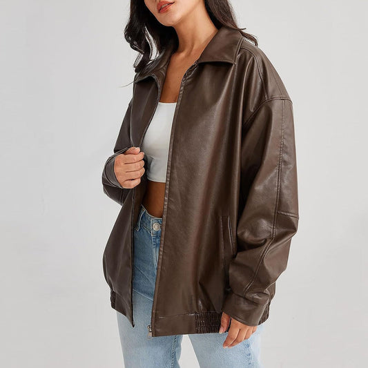 Levy | Leren Vintage Bomberjas