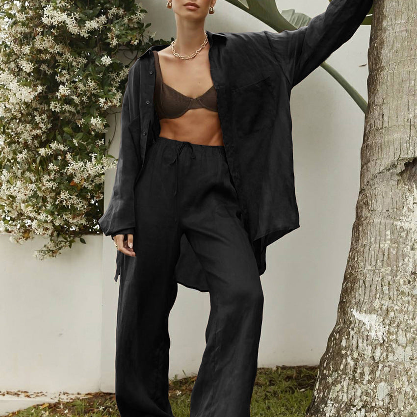 Nova | Linnen Set Top Met Lange Broek