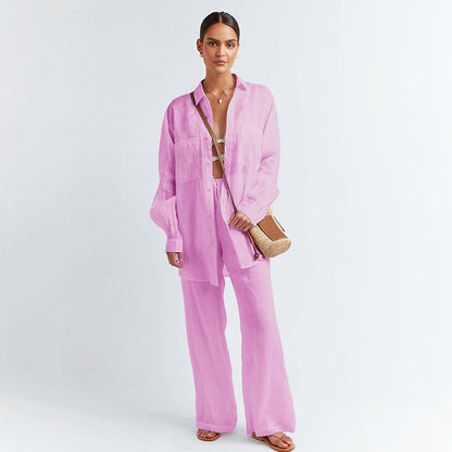 Nova | Linnen Set Top Met Lange Broek