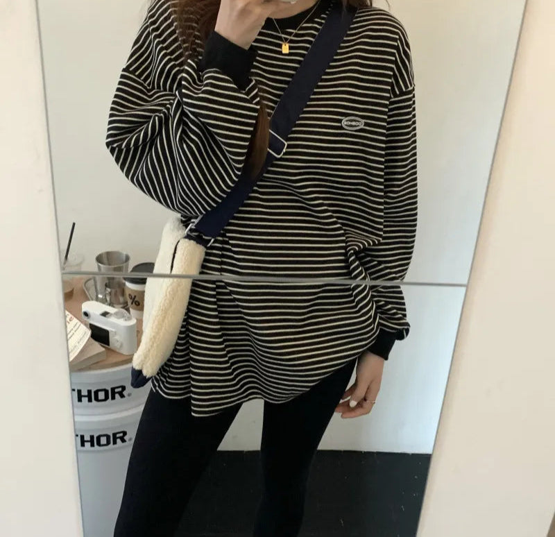 Helena | Gestreepte Stoere Longsleeve