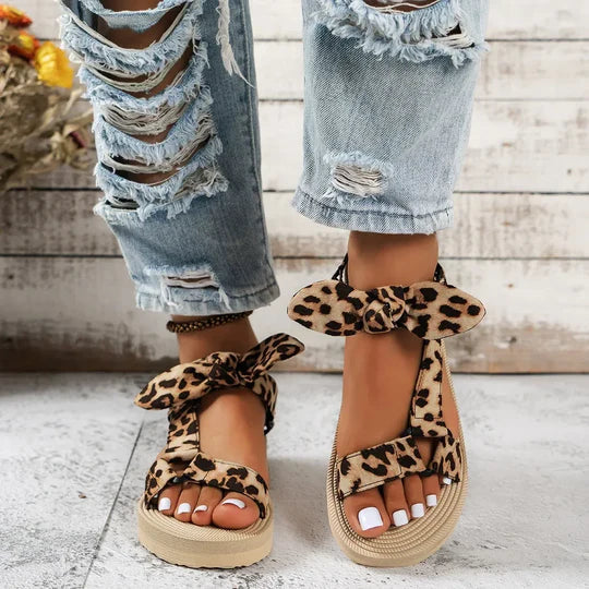 Monica | Stijlvolle Sandalen Met Leopardprint