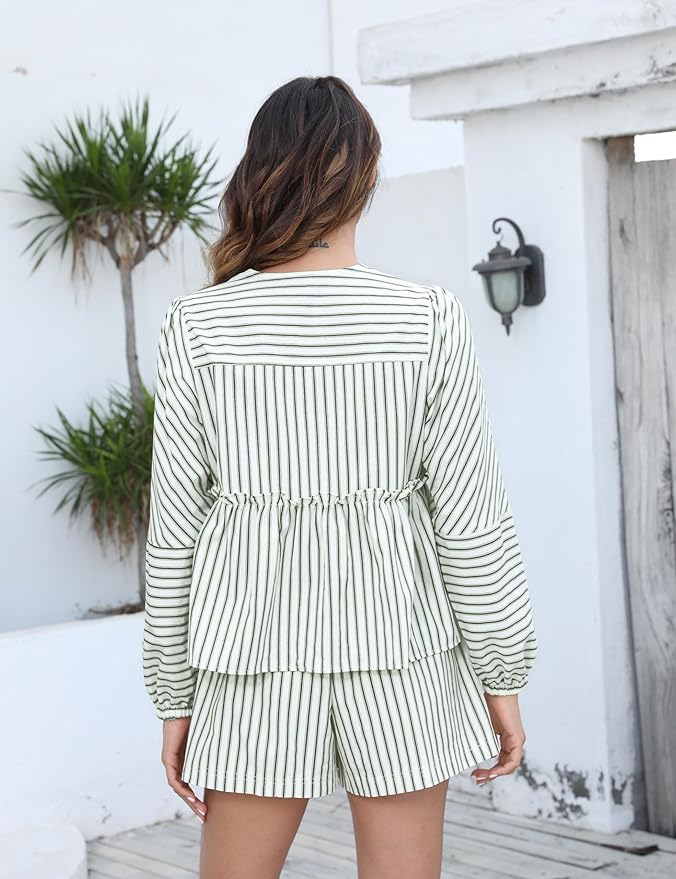 Chayna | Gestreepte Zomerset Met Pofmouwen