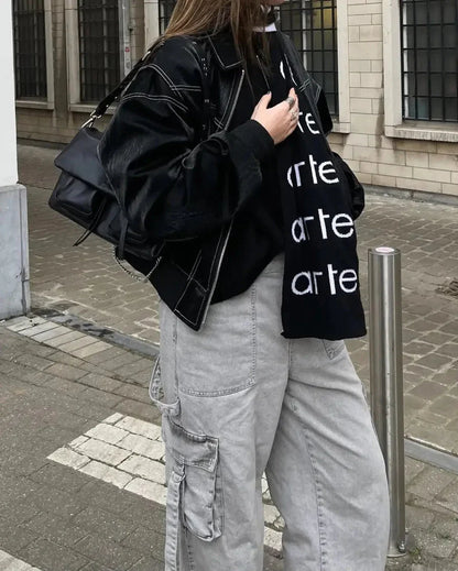 Zoe | Oversized Leren Jas