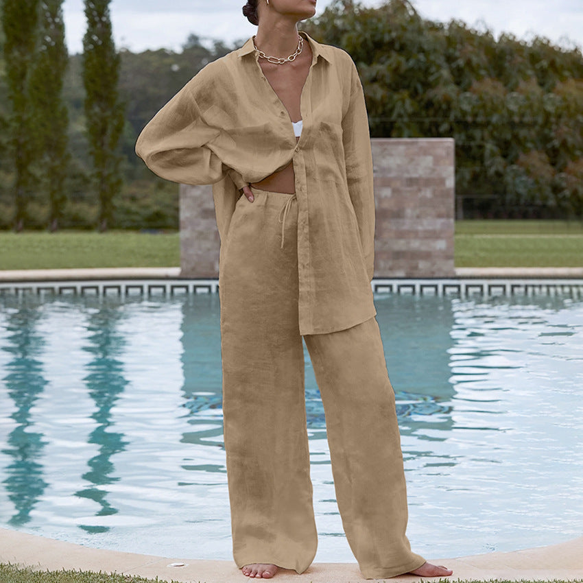 Nova | Linnen Set Top Met Lange Broek