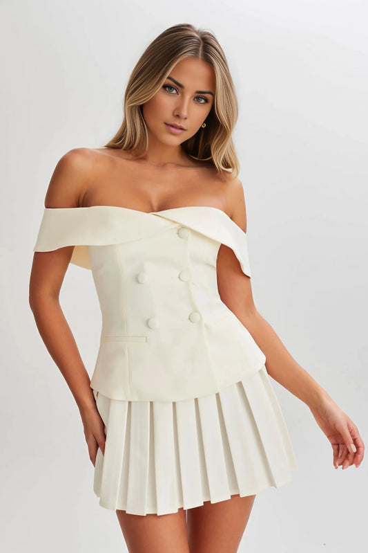 Florina | Elegante Tweedelige Set Top Met Rok
