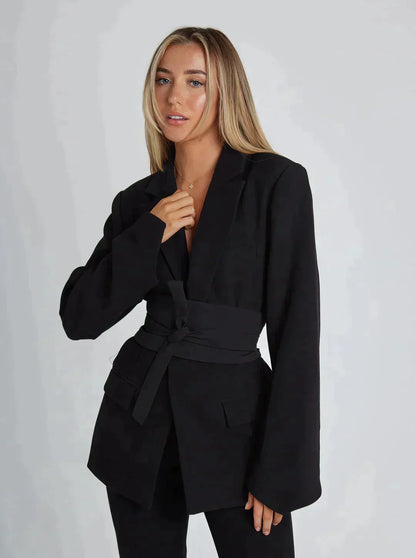 Liverly | Populaire Blazer Met Tailleband