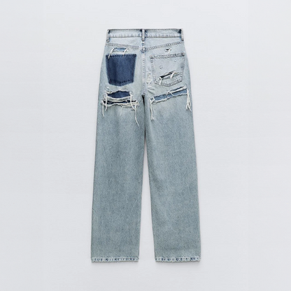 Isja | Vintage Gescheurde Broek