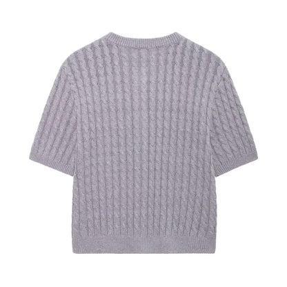 Celeste | Vest Met Korte Mouwen En Goude Knopen