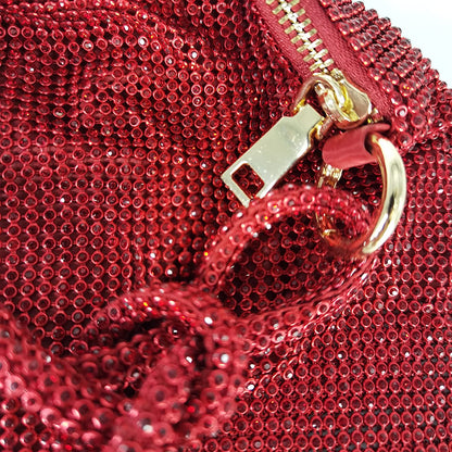 Emilia | Luxe Glanzende Handtas Met Ketting Detail