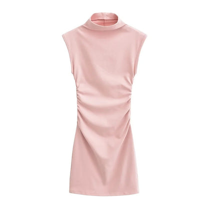 Arabella | Korte Jurk Met Hoge Hals