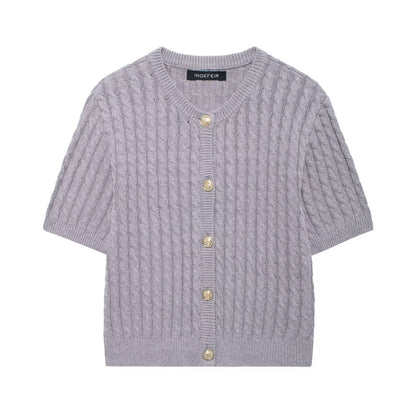 Celeste | Vest Met Korte Mouwen En Goude Knopen