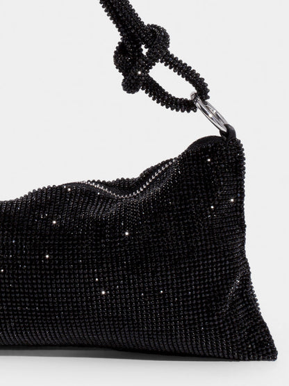 Emilia | Luxe Glanzende Handtas Met Ketting Detail