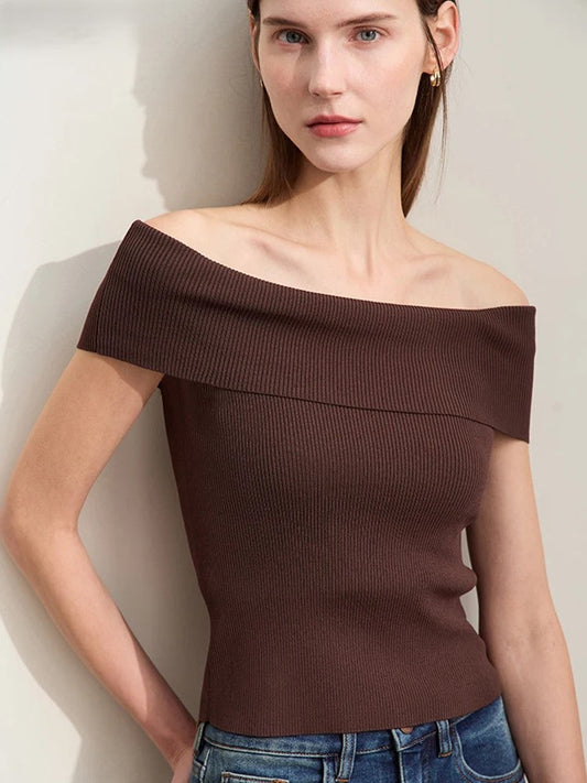 Blaire | Off-Shoulder Top Met Ribbels