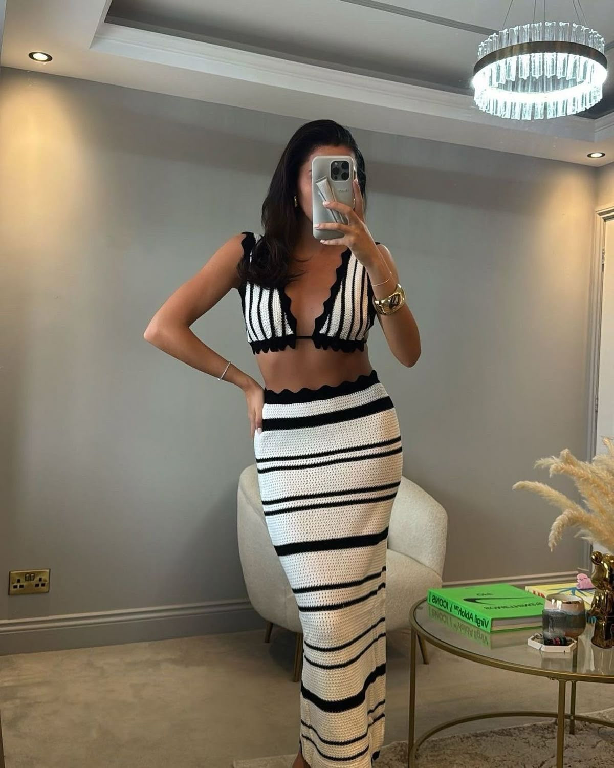 Demy | Gebreide Set Top Met Lange Rok