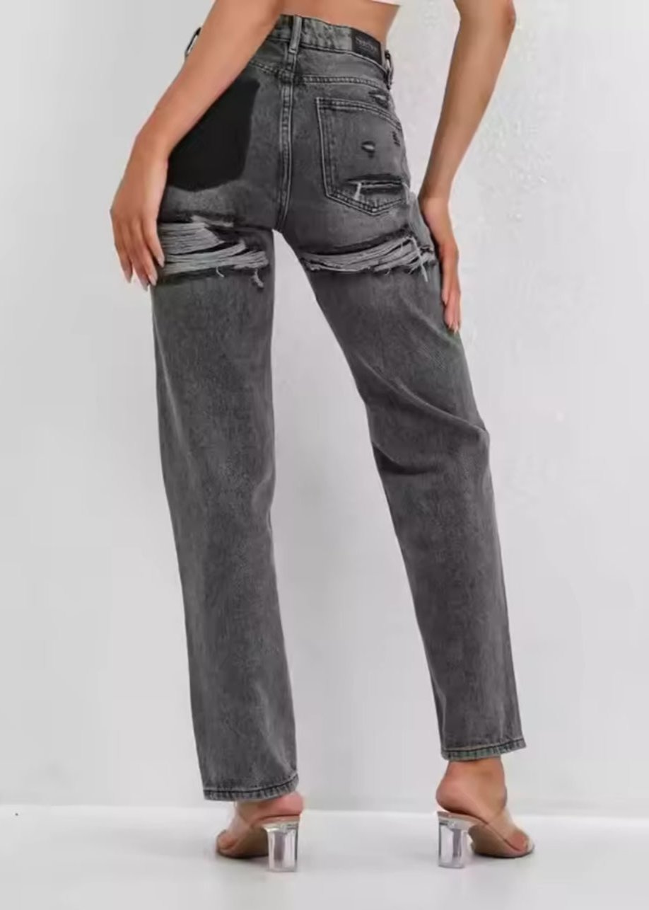 Isja | Vintage Gescheurde Broek