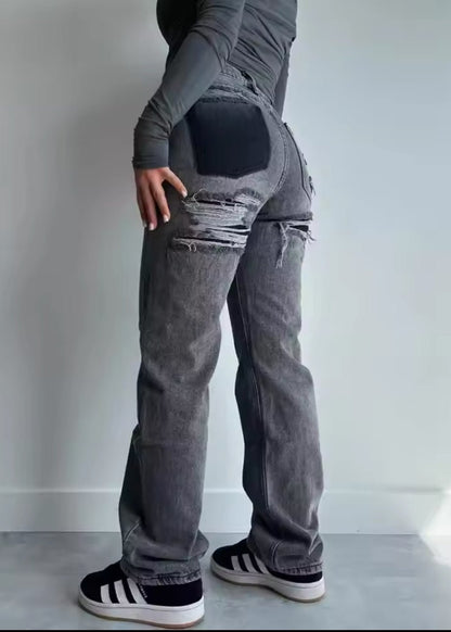 Isja | Vintage Gescheurde Broek