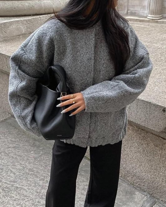 Maya | Warme Tweed Jacket Voor Dames