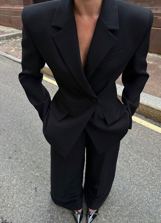 Blaire | Gedetailleerde Zwarte Blazer