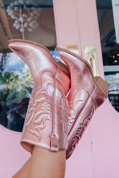 Amylia | Metallic Cowboylaarzen