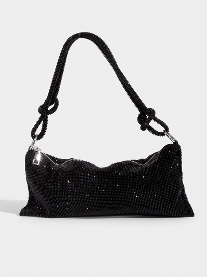 Emilia | Luxe Glanzende Handtas Met Ketting Detail