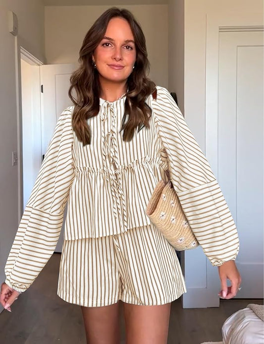 Chayna | Gestreepte Zomerset Met Pofmouwen